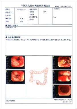 検査報告書（A4）のサンプル
